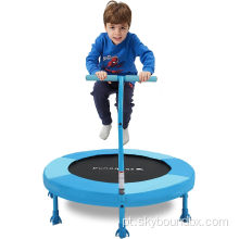 Mini trampolim de 36 polegadas para crianças azuis
